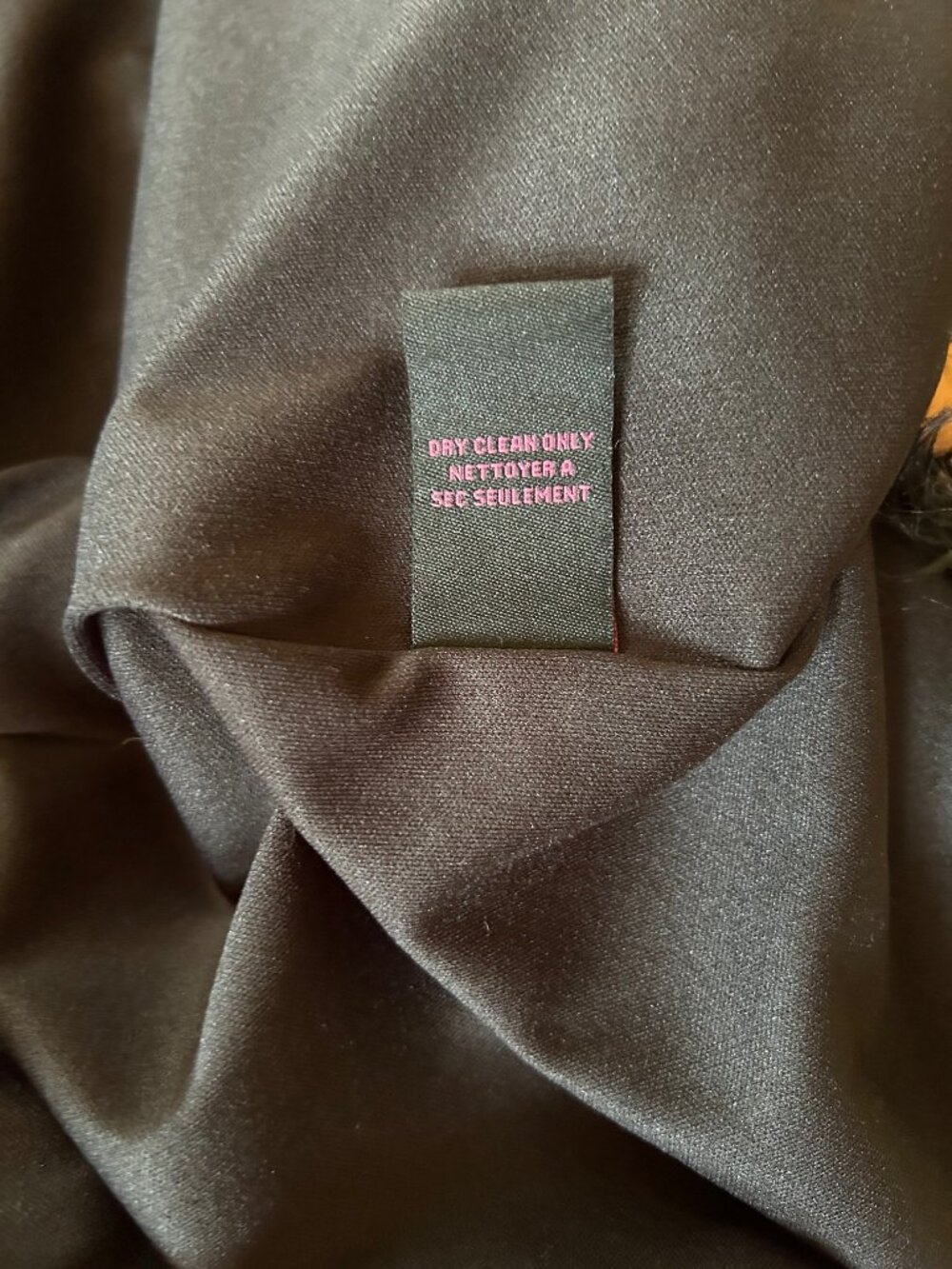Vintage Betsey Johnson Black Velvet Faux Fur Embroidered Floral Duster Coat - Picture 11 of 12